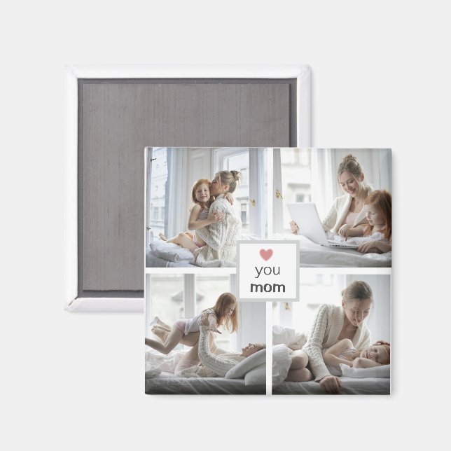 Kärlek You Mamma - Personlig Gift Photo Magnet (Front/Back)