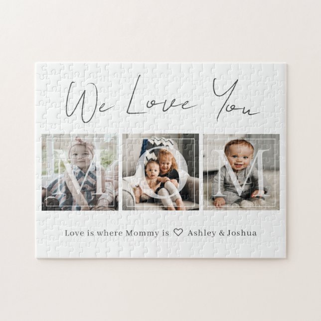 Kärlek You Mamma Photo Jigszle Puzzle Pussel (Horisontell)