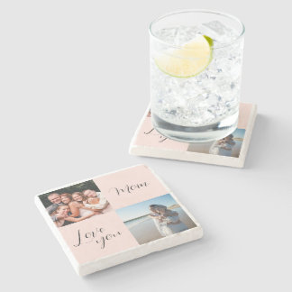 "Kärlek you Mamma", sentimental fotogåva till mor Stenunderlägg