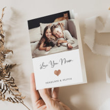Kärlek You Mamma | Skript och hjärta med foto