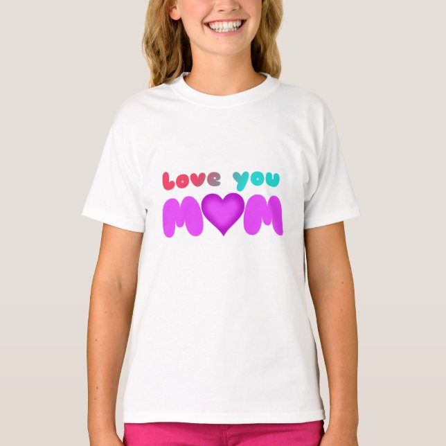 Kärlek You Mamma T Shirt (Framsida)