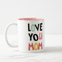 Kärlek You Mamma tvåtonskafett Mugg