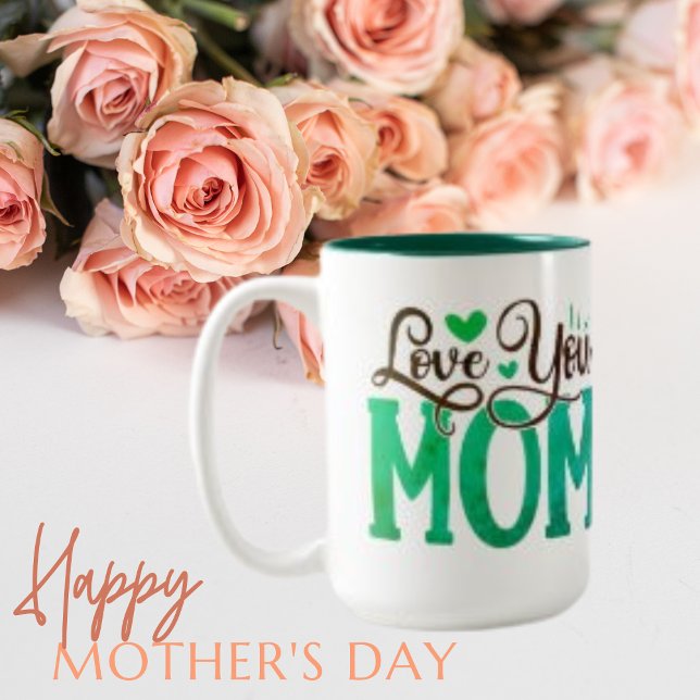 Kärlek You Mamma Typography Mors dag Mugg (Skapare uppladdad)