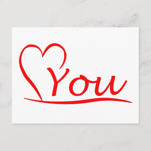 Kärlek You, Mein Herz ist immer offen für dich Vykort (Framsida)