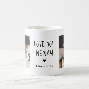 Kärlek You Memaw   Två foto-handskrivna texter Kaffemugg