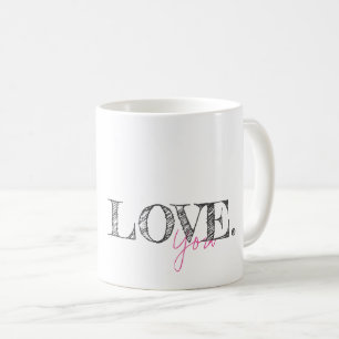 KÄRLEK You Modern Typography Mamma Pappa par Rolig Kaffemugg