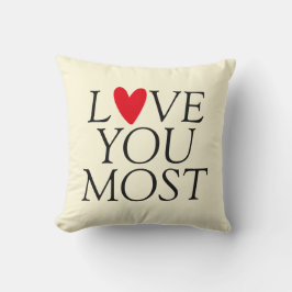 "Kärlek you most", Personlig Red Hjärt Kudde