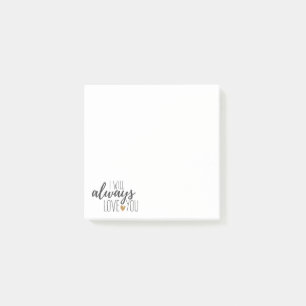 Kärlek You Motivational Quote Black White Typograp Post-it Block