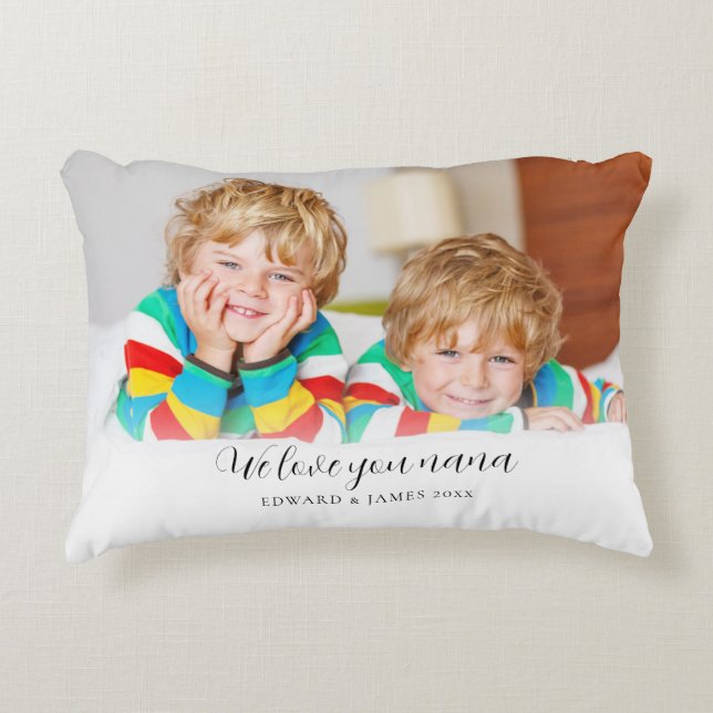 Kärlek You Nana Anpassningsbar Photo Prydnadskudde (Framsidan)
