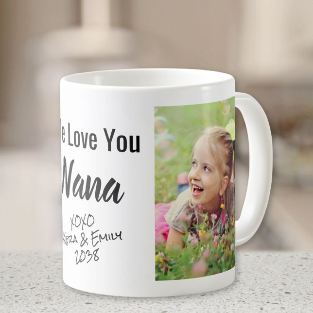 Kärlek You Nana Grandma Photo Kaffemugg (Skapare uppladdad)