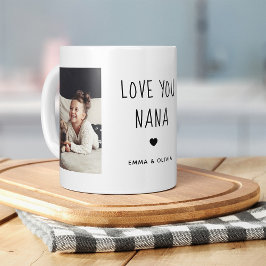 Kärlek You Nana | Två foto-handskrivna texter Kaffemugg