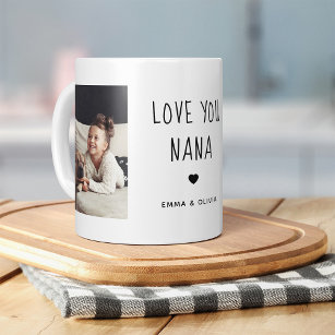 Kärlek You Nana   Två foto-handskrivna texter Kaffemugg