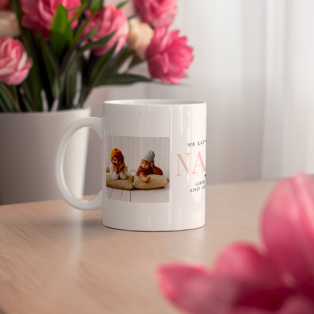 Kärlek You Nana | Två fotokollage Kaffemugg (Skapare uppladdad)