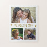 Kärlek You Pappa 3 Photo Collage Pussel<br><div class="desc">Den här unika personligen med pussel med 3 bilder ger en speciell gåva till faderns dag.</div>