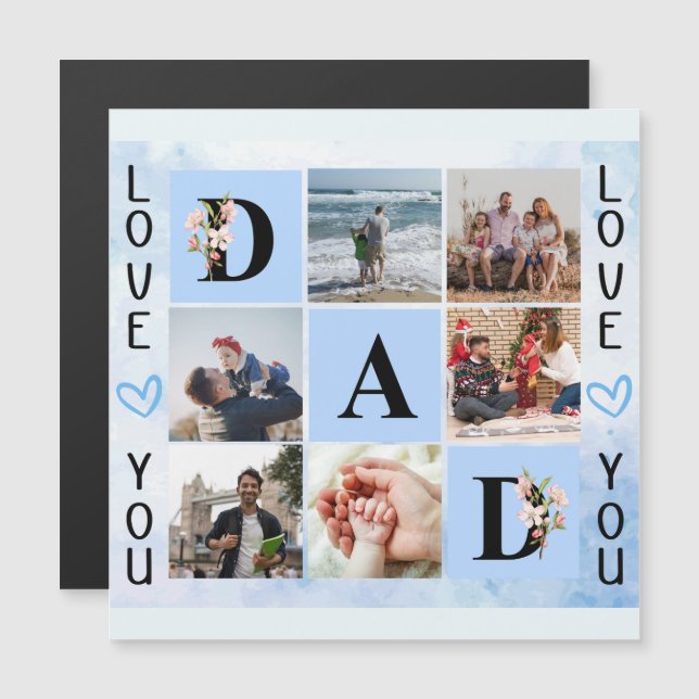 Kärlek You Pappa Anpassningsbar Photo Collage - Pe (Fram/baksida)