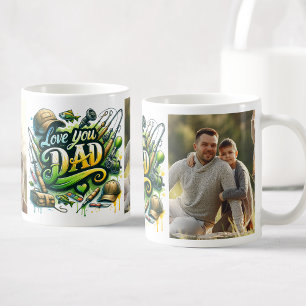 Kärlek You Pappa Anpassningsbar Photos Fishing Kaffemugg