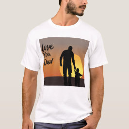 Kärlek You Pappa Far Son Bond Fars dag T Shirt