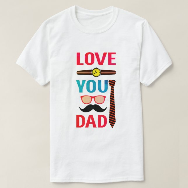 Kärlek You Pappa - Fars dag Gift T Shirt (Design framsida)