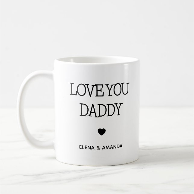 Kärlek You Pappa | Handskriven text för foto Kaffemugg (Vänster)
