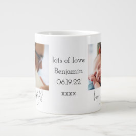 Kärlek You pappa Heart Photo 1st Fars dag Jumbo Mugg