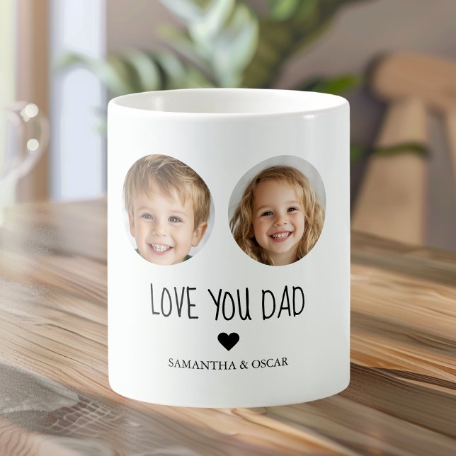 Kärlek You PAPPA Personlig Ansikte Photo Anpassnin Kaffemugg (Skapare uppladdad)