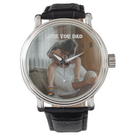 Kärlek You pappa < personlig Photo Watch Armbandsur