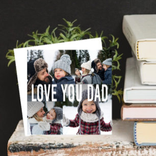 Kärlek You Pappa Photo Collage Fars dag Julkort