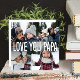 Kärlek You Pappa Photo Collage Fars dag Julkort