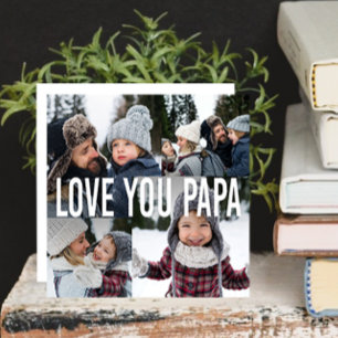 Kärlek You Pappa Photo Collage Fars dag Julkort
