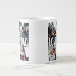 Kärlek You Pappa Photo Collage Fars dag Jumbo Mugg