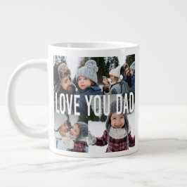 Kärlek You Pappa Photo Collage Fars dag Jumbo Mugg