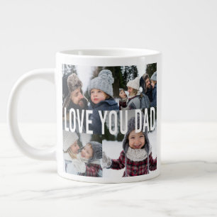 Kärlek You Pappa Photo Collage Fars dag Jumbo Mugg