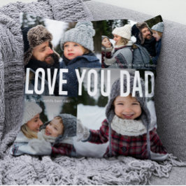Kärlek You Pappa Photo Collage Kudde