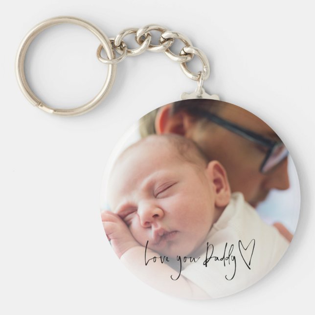 Kärlek You Pappa Script Fars dag Anpassningsbar Ph Nyckelring (Framsidan)