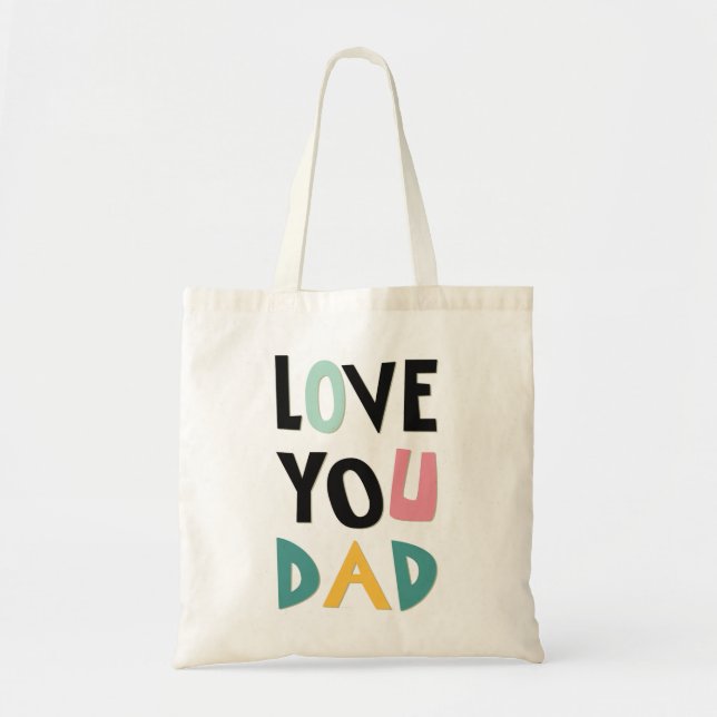 Kärlek You Pappa Tote Bag Tygkasse (Framsidan)