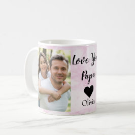 Kärlek You Pappa | Två foto-handskrivna texter Kaffemugg
