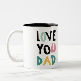 Kärlek You Pappa tvåtonskafett Mugg