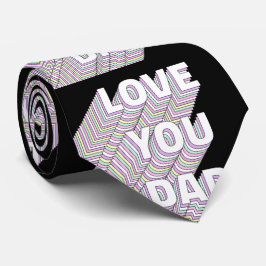 Kärlek You Pappa Typography Fars dag Slips