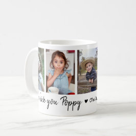 Kärlek You Poppy Lycklig Fars dag 2023 5 foto Kaffemugg