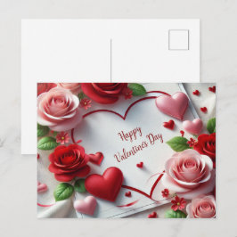 Kärlek You Ro och Hearts Valentines day Helg Vykort