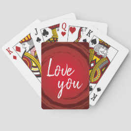 Kärlek You Romantic Valentines Red Casinokort