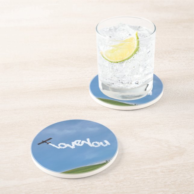 Kärlek You Skyskriftlig Underlägg Sandsten (Sidan)