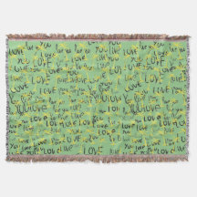 Kärlek You Text Mönster Kreativ Typografi