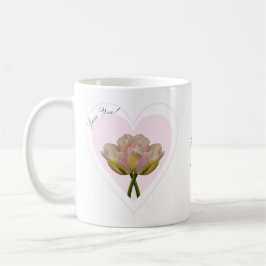 Kärlek You Tulies in Rosa Heart Kaffemugg