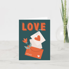 Kärlek You Valentine Day Card Tack Kort