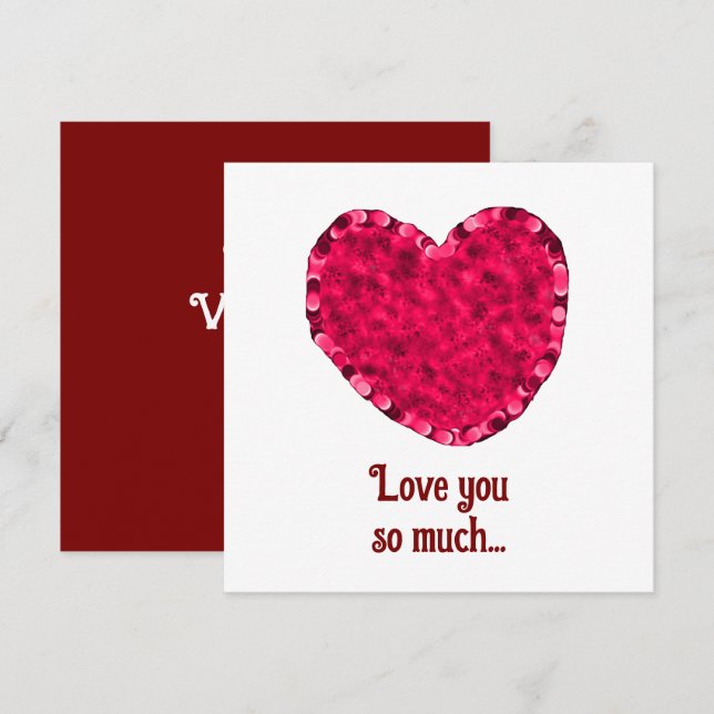 Kärlek You Valentine Julkort (Fram/baksida)