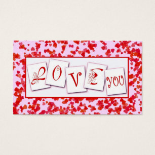 Kärlek You Valentine's Gift Märkre Visitkort