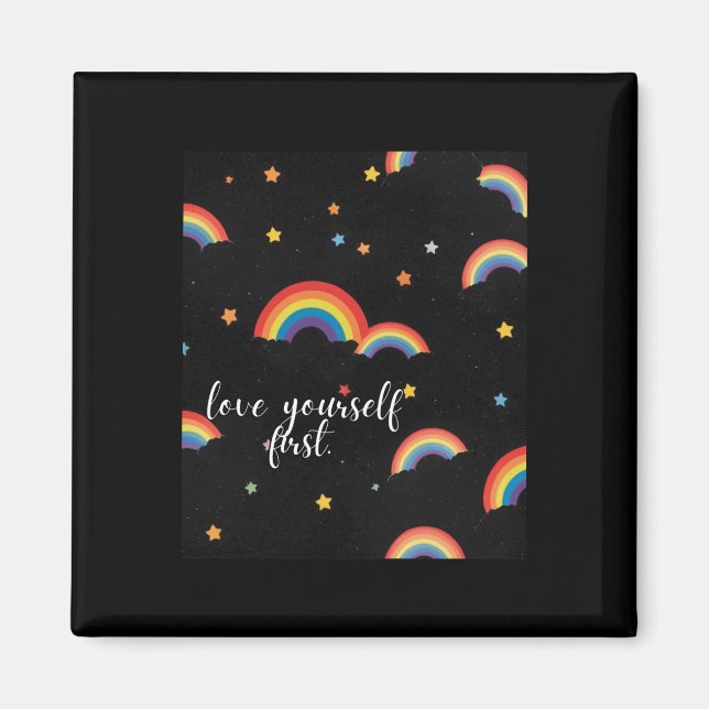 Kärlek Yourown First Rainbow Pride Sticker Magnet (Framsidan)