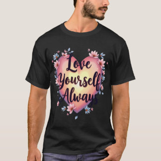"Kärlek Yourself, Always" Motiv Self Kärlek-app T Shirt