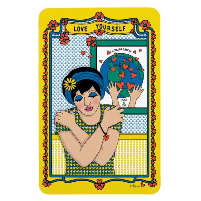 Kärlek Yourself_B_4x6-kylskåp Magnet (Vertikal)